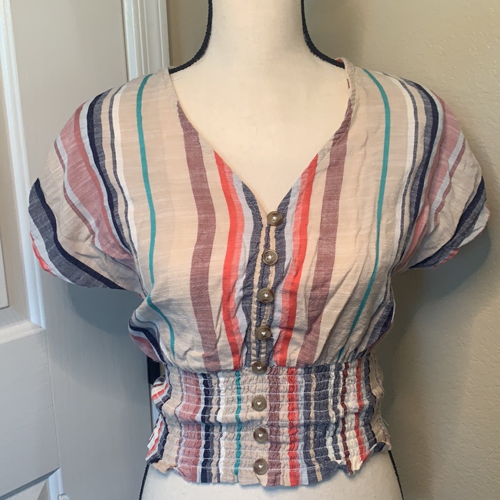 Derek Heart | Colorful Crop Top | L - Picture 2 of 6